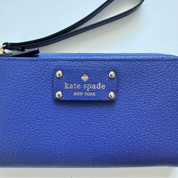NWT Kate Spade Grand Street Layton Blue Leather Wallet Wristlet - Picture 4 of 7